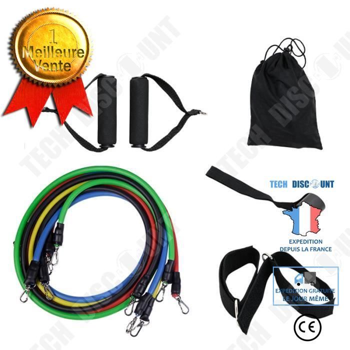TD® Accessoires Fitness - Musculation,11 Pièces Ensemble de Bandes de Résistance Extenseur D'exercice de Yoga de