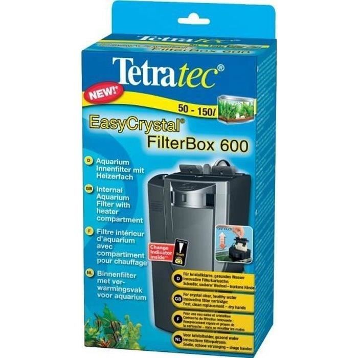 TETRA EasyCrystal filterbox 600 filtre intérieur - 600 l/h - pour aquariums de 50 à 150 litres