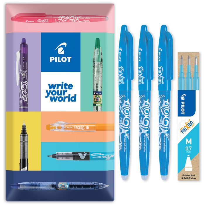 Pilot Frixion Point Lot De 5 Roller Effaçable Pointe 0,7 Mm Bleu - Import Royaume-Uni