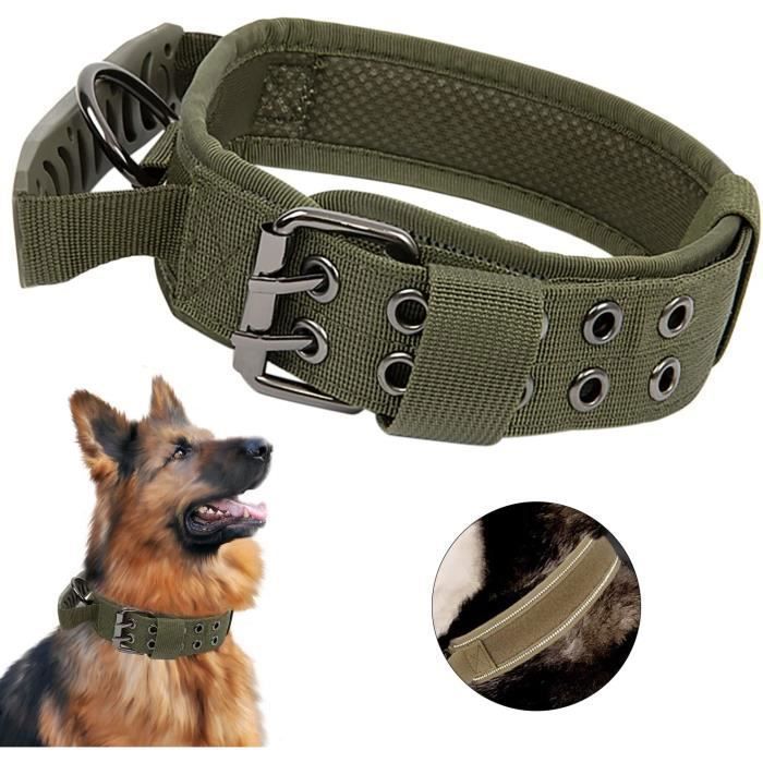 Collier de Chien - Non spcifi - Taille M - Nylon Rembourr - Boucle Mtallique - Vert Rflchissant Vert Vert COLLIER
