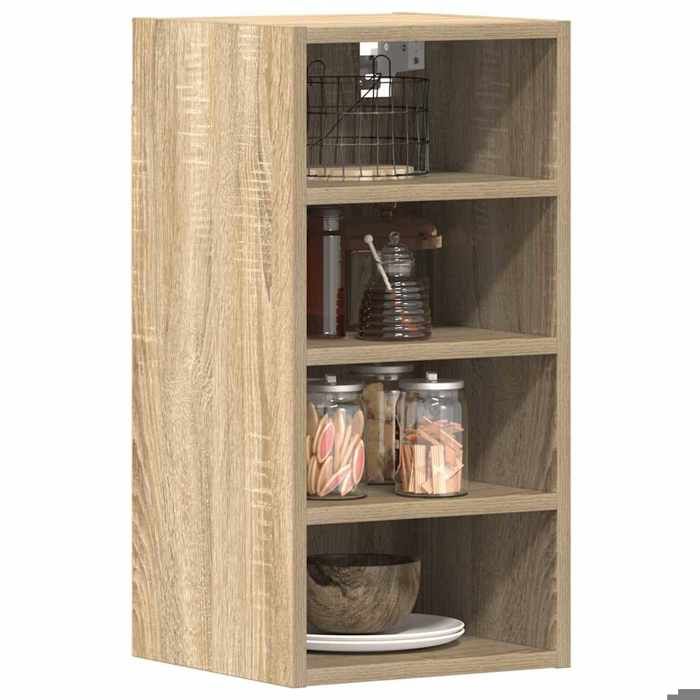SALE 2025Armoire suspendue - vitrine cuisine murale - Chêne sonoma - 30x29 5x60 cm - bois dingénierie 9 3 Kg 3480