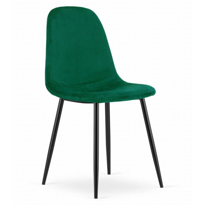 KOMODEE Chaise BELLAGIO - velours vert foncé x 1 45x88x51 cm KOMODEE Chaise BELLAGIO - velours vert foncé x 1 45x88x51 cm