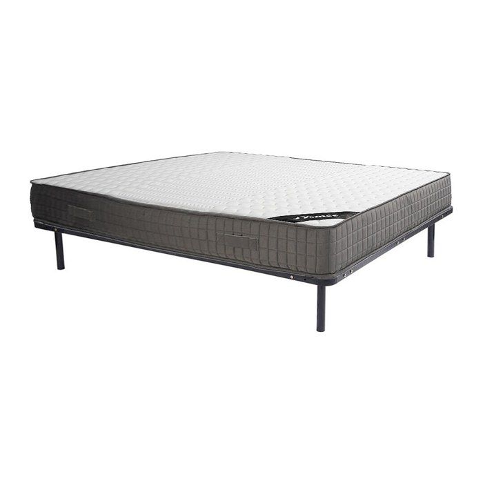 Ensemble 180 x 200 cm cadre à lattes + matelas mousse et accueil mémoire de forme 11 zones ép.22cm - DANEVO de YSMÉE