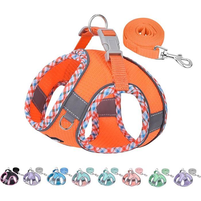 Meilleurs prix pour Harnais pour Petit Chien Harnais Anti-Traction pour Chat avec Laisse Harnais rglable Orange#XXS(poitrine: 254-29 HARNAIS ANIMAL