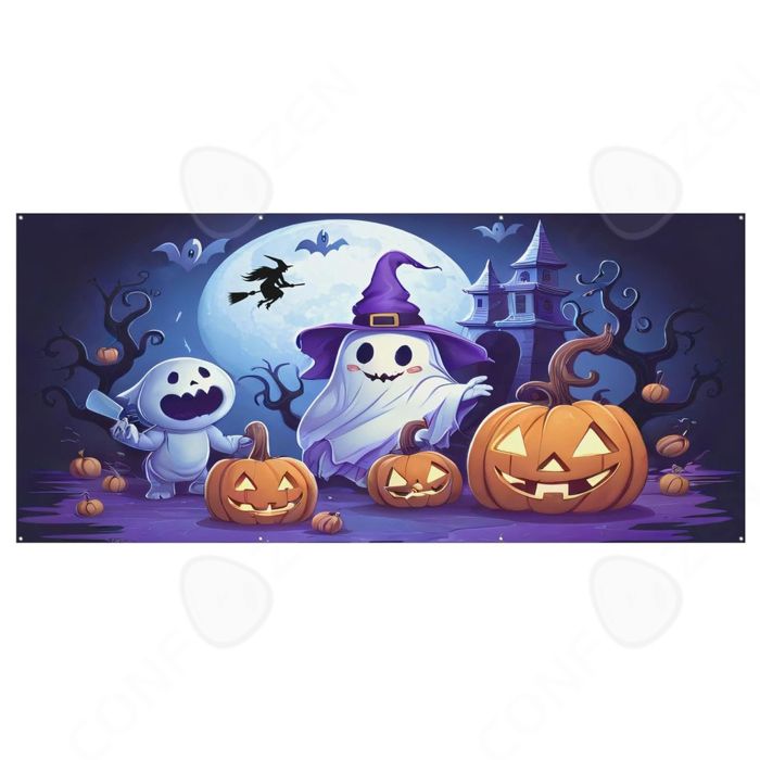 LIANRISES 5 Pièces Banderole Halloween Guirlande, Set De Décoration