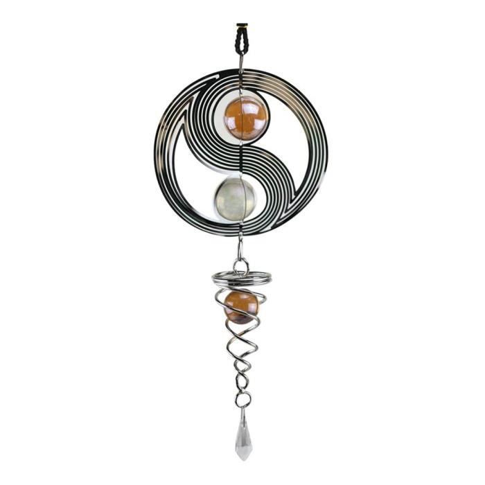 Carillons éoliens,25x40cm--Cloche tournante en acier inoxydable pour