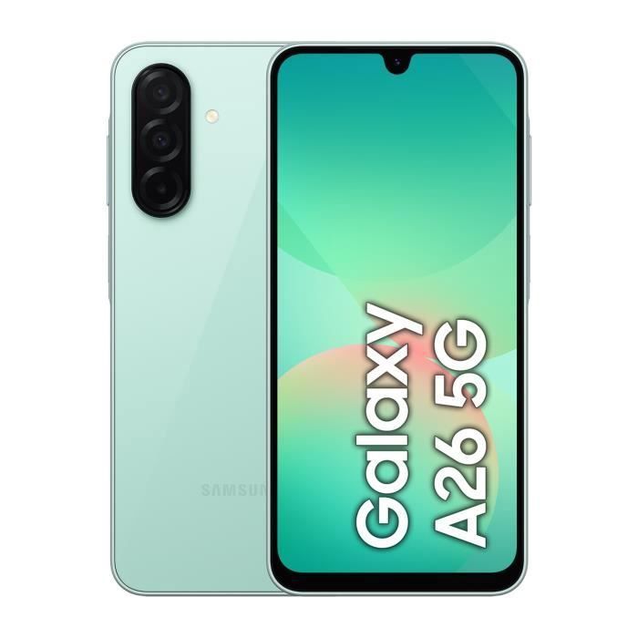 SAMSUNG Galaxy A26 5G Smartphone 128 Go Vert deau-La version mondiale