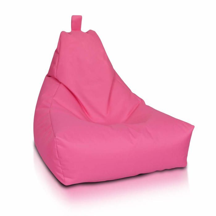 Keiko M pouf fauteuil extérieur imperméable poignée fauteuil relax salon décoration maison rose Ecopuf
