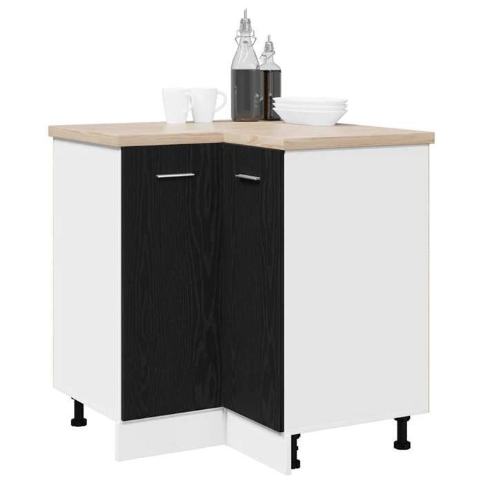 Armoire dangle de cuisine - vidaXL - Riga - Chêne noir - 755x755x815 cm - Grand espace de stockage - Durable