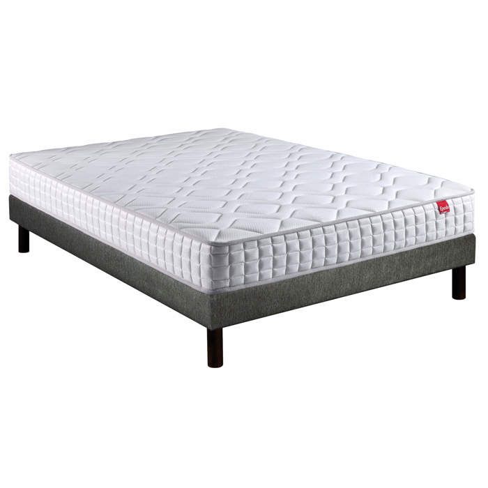 Ensemble sommier et matelas 90x190 cm ressorts ensachés ferme Epeda Distinct 2