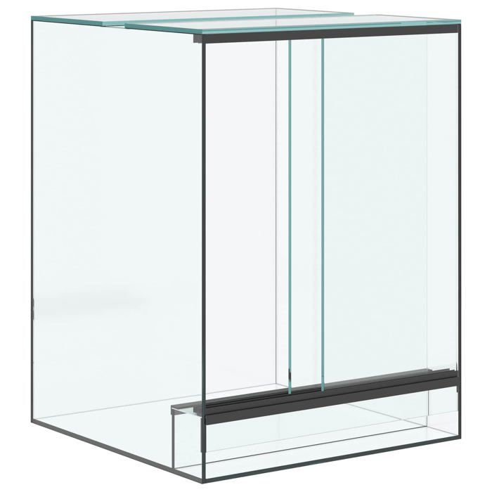 Terrarium en verre pour reptiles - vidaXL - 30x30x40 cm - Blanc - Vision à 360 degrés - Bonne ventilation