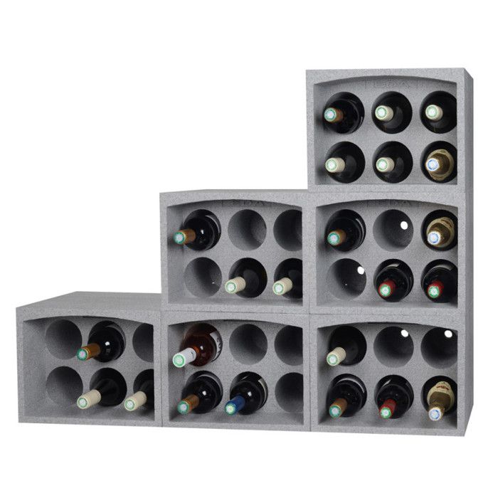 Lot de 6 casiers porte 6 bouteilles soit 36 bouteilles - Polystyrène ...