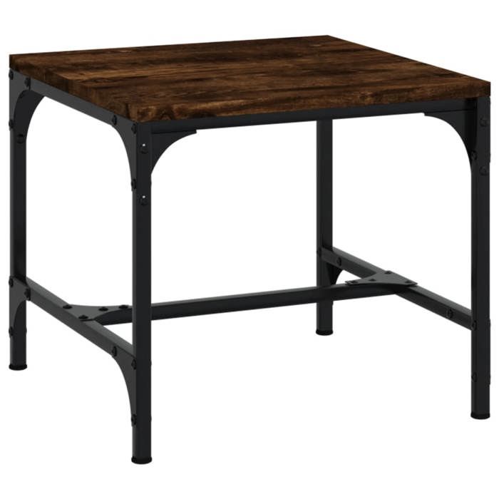 Maison SoldesTable basse - Table à Café pour Salon Étagère de Rangement carrée Marron foncé Bois massif de manguier Moderne293404