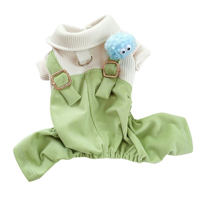 Garosa chemises pour chiens Salopette pour chien garde au chaud mouvement  combinaison douce pour animalerie blouson Vert XL