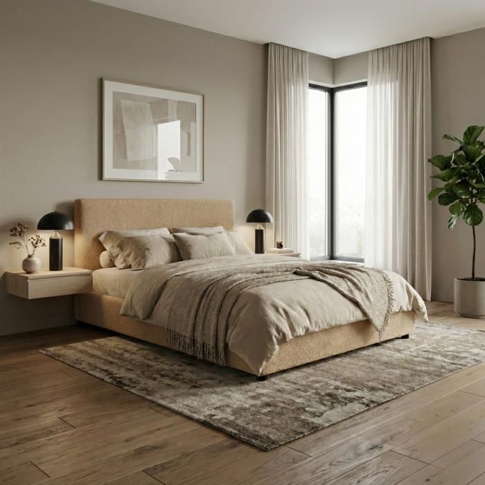 Lit Coffre Versailles 90x190 Cm – Tissu Bouclette Camel – Tête De Lit Incluse – Grand Coffre De Stockage