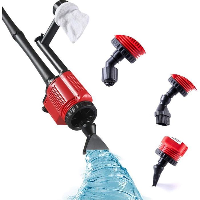 Aspirateur électrique pour aquarium - Nettoyeur de sable - Longziming 6 en 1 - Réservoir à poisson - Nettoyeur de gravier - Siphon