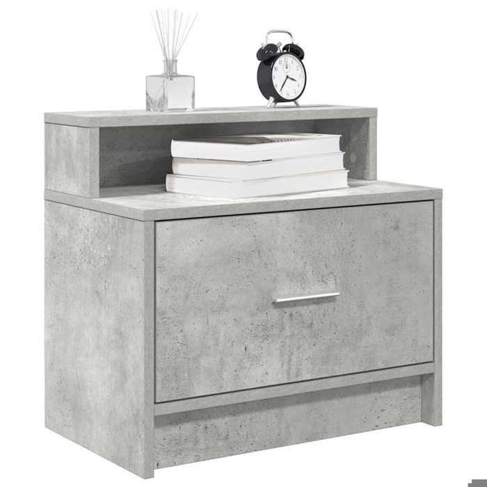 Lot de 2 Armoires de chevet intemporel - vidaxl - Table de lit - bois dingénierie - gris béton - 51 x 31 x 47 cm@mpj33u