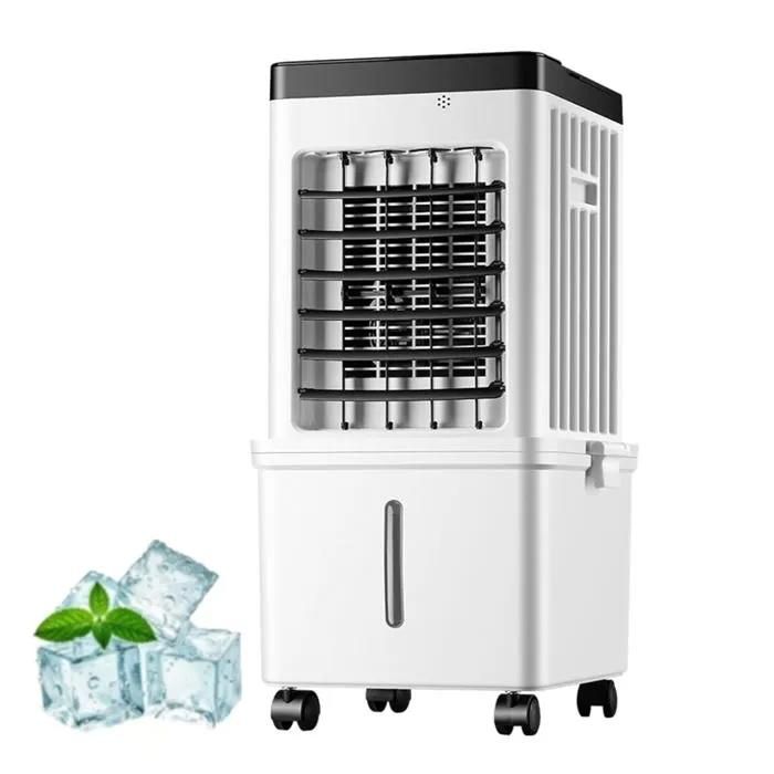 Rafraîchisseur dAir ventilateur par évaporation minuterie 7h 3 vitesses réservoirs deau de 15 L télécommande Blanc