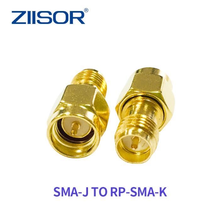 SMA-J à RP-SMA-K-Adaptateur d'antenne, connecteur SMA mâle à SMA mâle ...