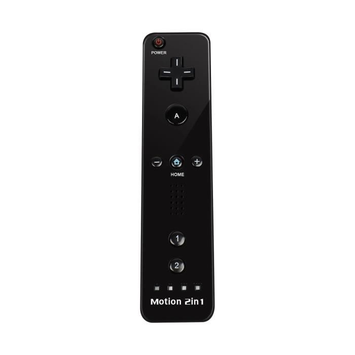 Noir - Contrôleur sans fil pour Nintendo Wii et Wii U, manette de jeu de  jeu vidéo, Motion Plus, capteur CMOS - Cdiscount Informatique