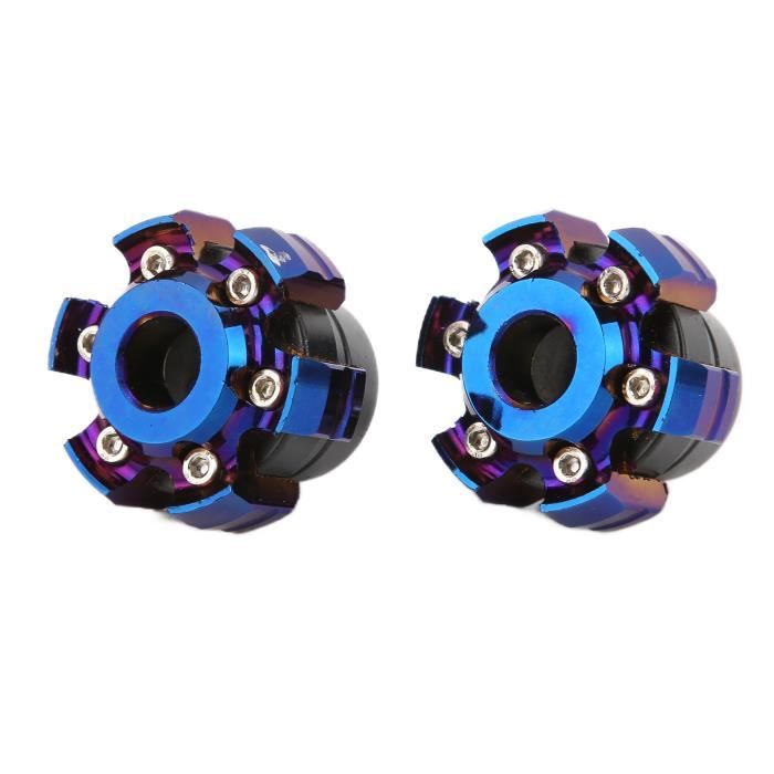 KIMISS CNC Aluminium Fourche Avant Roue Cadre Curseurs Moto Protection Contre Les Chutes Scooter Cyclomoteur(Argent