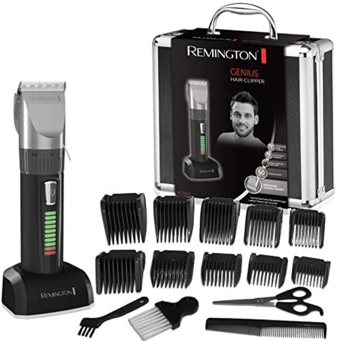 Remington Coffret Cheveux, Tondeuse Cheveux, 10 Sabots, Lames Auto-Affûtées Céramique Avancée, Moteur Pro Puissant, Charge Rapide,
