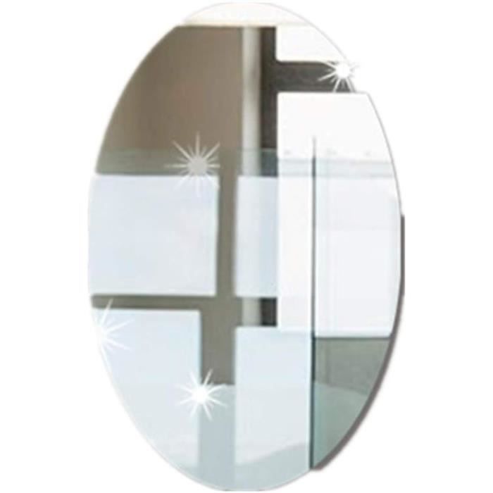 YXYAOLEE 2 Pack Acrylique Miroir Rond Non - Verre Miroir Rond Plaque Autocollant Miroir Rond Mur