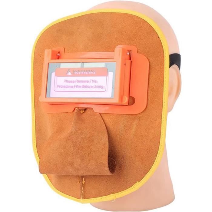 Masque De Protection En Cuir Pour Soudure - Isolation Thermique Et Sécurité - Neuf