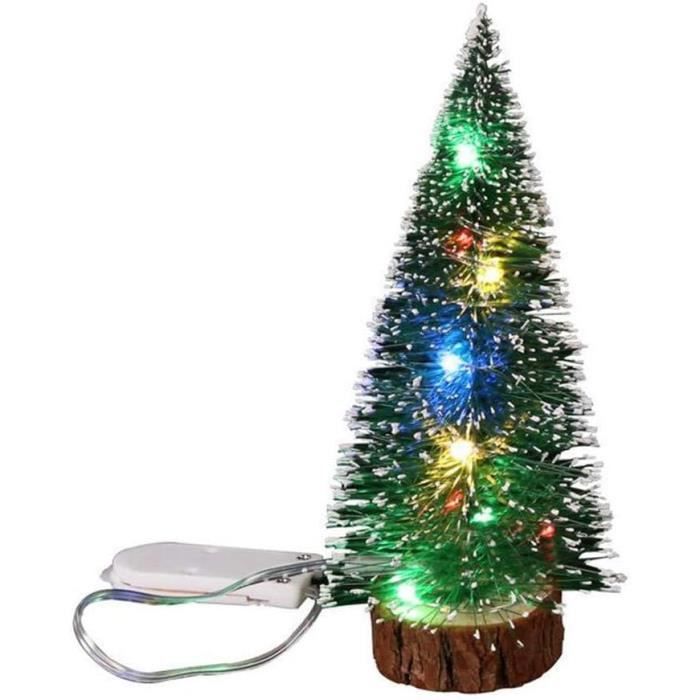 Vovo Mode Mini Sapin De Noel Artificiel, Arbre Sapin De Noel Lumineux Avec Kit De Décorations De