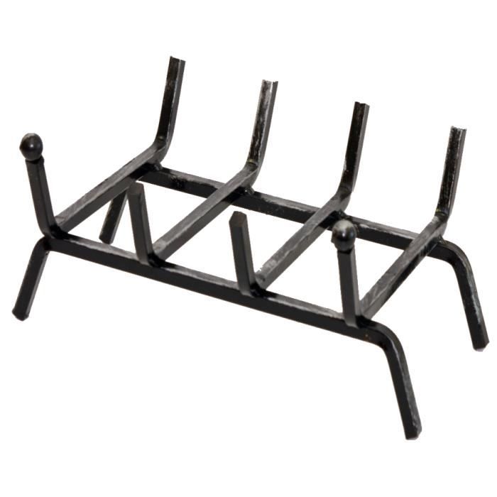 AUBRY GASPARD Grille Porte-Bûches En Fer Forgé Noir - 50 X 30 X 14 Cm, Design Classique & Résistant Chaleur