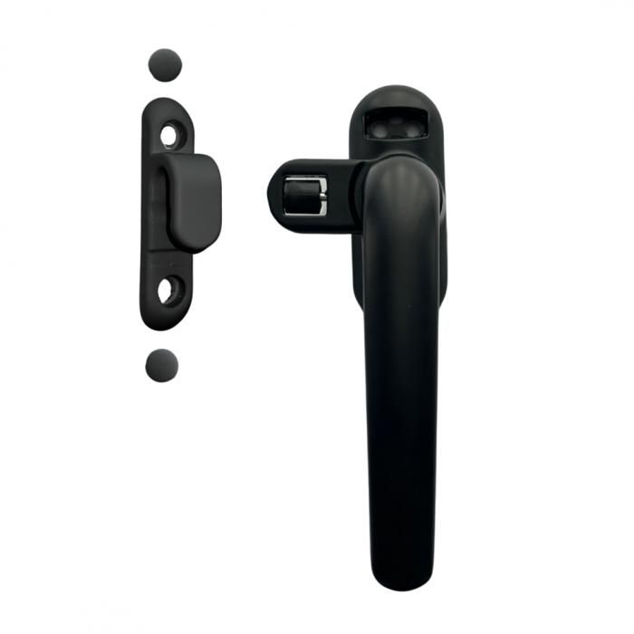 Poignées de fenêtre oscillobattante à pression avec gâches pour serrure cassée noire