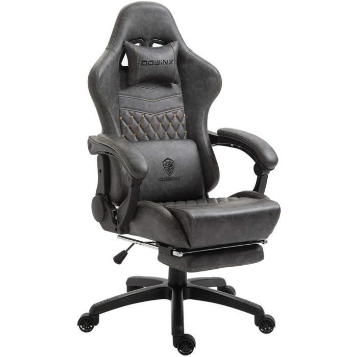 Dowinx Chaise Gaming Ergonomique Fauteuil De Bureau Et Pc Avec Support Lombaire De Massage Modele Vantage Siege De Travail En Cuir Achat Vente Chaise De Bureau Soldes Sur Cdiscount
