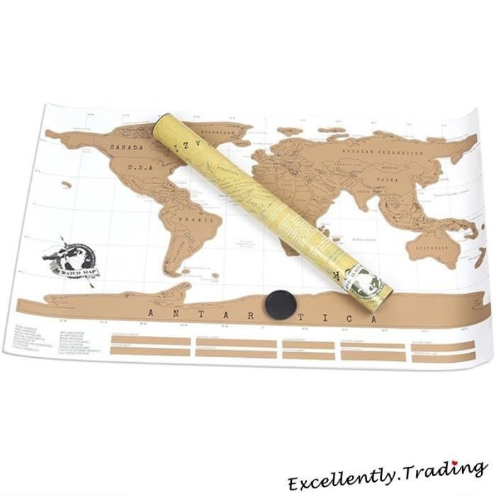 Carte Du Monde à Gratter Scratch Map Voyage Voyageur Carte Personnalisé Décoration Maison