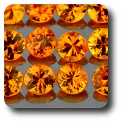 Saphir Orange Ceylan – Pierre Précieuse Ronde, Qualité IF-VVS1, Origine Sri Lanka