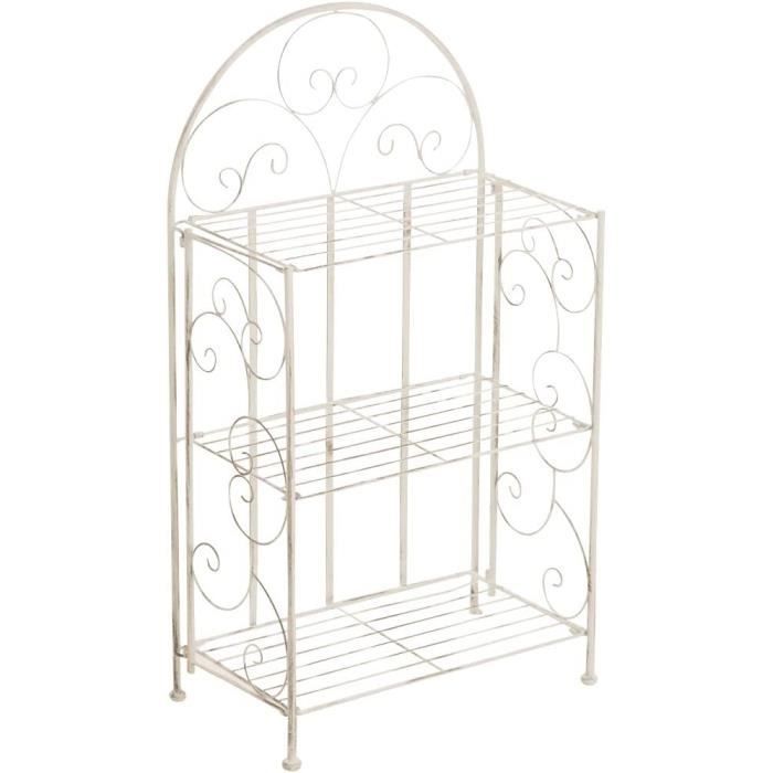 Étagère ANIKA En Fer - 4 Niveaux | Pliable & Stable | Rangement Plantes, Livres, Épices | 153x61x33 Cm | Charge Max 11 Kg