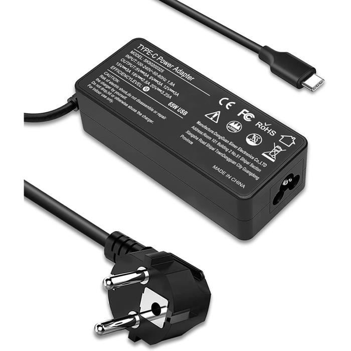 KFD 65W USB-C Laptop Car Cable Alimentation Chargeur pour Lenovo Thinkpad  Edge Chromebook Yoga MacBook Pro Huawei Adaptateur Secteur - Cdiscount  Informatique