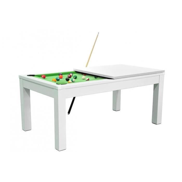 Table a manger convertible en billard 7FT Meyer - Blanc - Ta