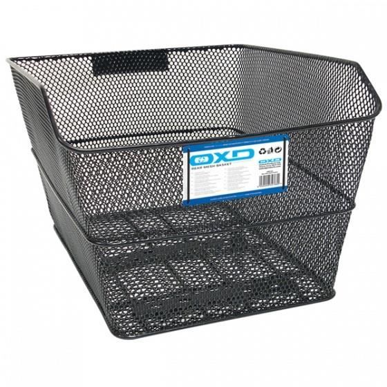 Panier de vélo arrière 34 litres noir - Marque - Modèle - Crochets - Amovible - Acier