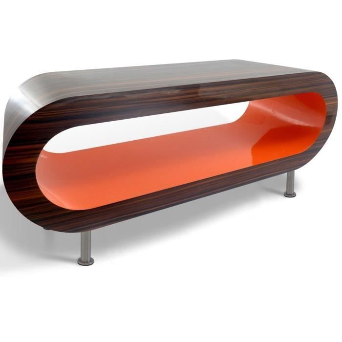 Zespoke Cerceau de Style R/étro Rouge Brillant Grande Table Basse//Meuble TV R/étro Largeur de 110cm