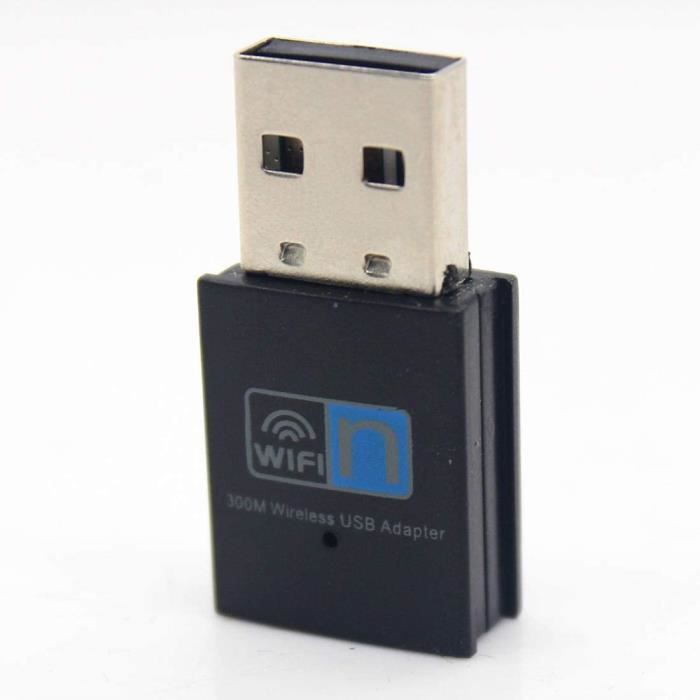 Adaptateur USB WiFi 300Mbps, Adaptateur LAN sans Fil WiFi dongle 802.11 ngb USB 2.0 pour PC