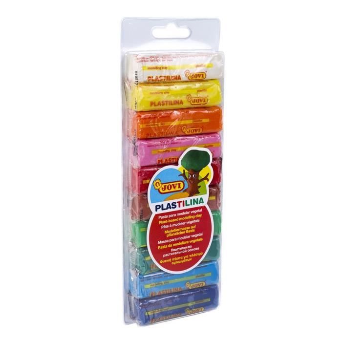 Jovi - Pâte à modeler végétale & Boîte pâte à modeler, 100% végétale, 6 tablettes de 50 grammes, couleurs multicultural, sans gluten (70/6M Jovi - Pâte à modeler végétale & Boîte pâte à modeler, 100% végétale, 6 tablettes de 50 grammes, couleurs multicultural, sans gluten (70/6M