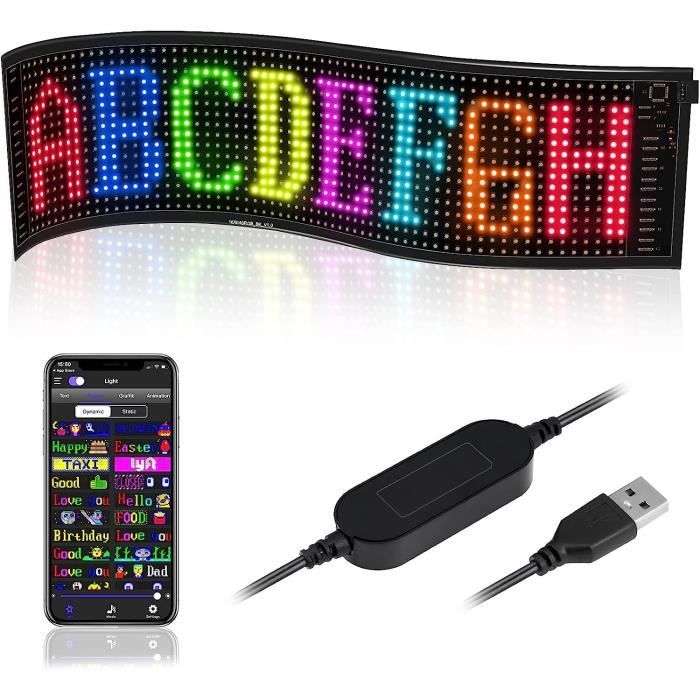 Panneau Led, 47.5 X 12Cm Flexible Panneau Affichage Led, Plaque