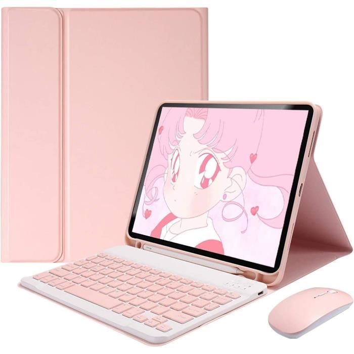 Housse IPad Pro 12.9" Comfyable - Matelassée, Doublure Polaire - Compatible Clavier Magic/Smart - Design Riz