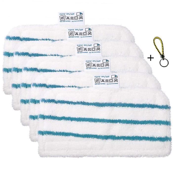 Lot De 6 Lingettes Microfibre Pour Balai Vapeur Black & Decker - Compatible FSM1630, FSM1616 Et Plus