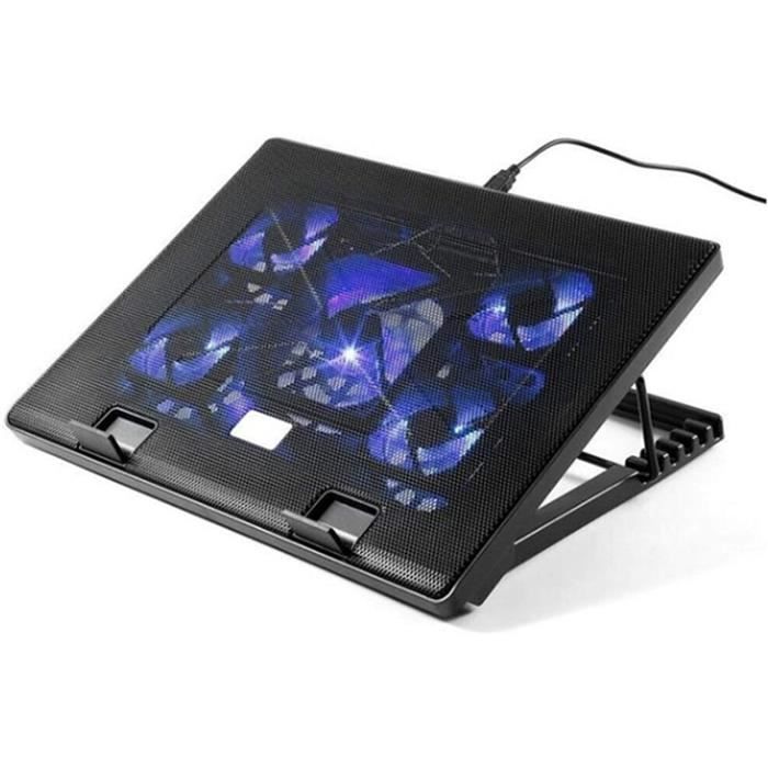 Refroidisseur pour Ordinateur Portable PC Notebook de 14-17 pouce Cooler  externe Stand avec 5 ventilateurs Noir - Cdiscount Informatique