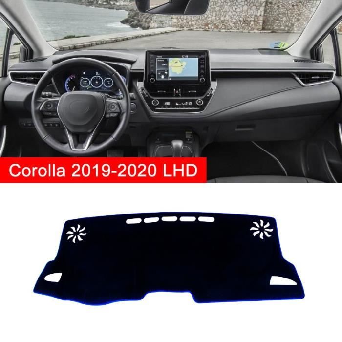 Amenagement Interieur,Pour Toyota Corolla E210 2019 2020 voiture tableau de bord couverture tapis soleil ombre - Type LHD Blue Side