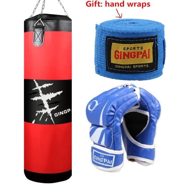 Sac de frappe,Un ensemble MMA Sanda Boxe Vide Remplir des sacs de Sable  Boxe Gants Mitaines Sacs De Boxe Bandage Main - Type 2 - Cdiscount Sport