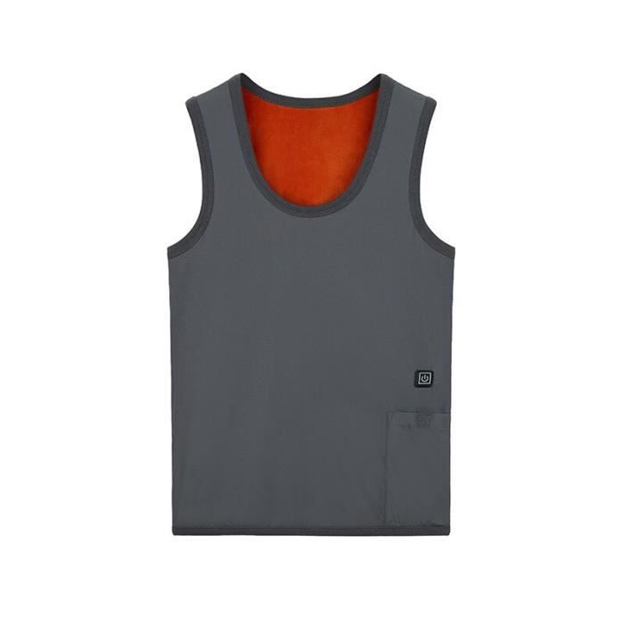 LATAFA Gilet Chauffant USB - Veste Chauffante Rechargeable 3 Températures Pour Homme Femme (Batterie Non Incluse) XXL Bleu