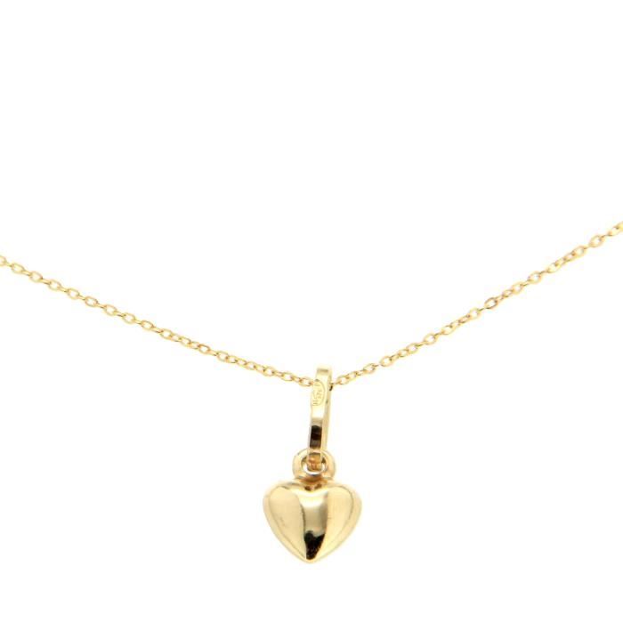 Chaîne De Sécurité Cœur Or Jaune 9 Carats – 2g – 1972 – Fermoir Cadenas