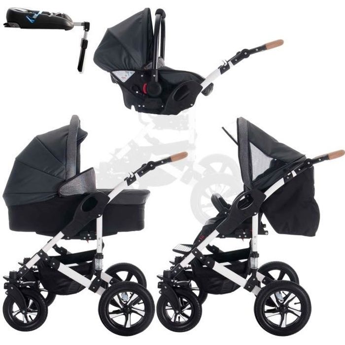 poussette 3 roues trio pas cher
